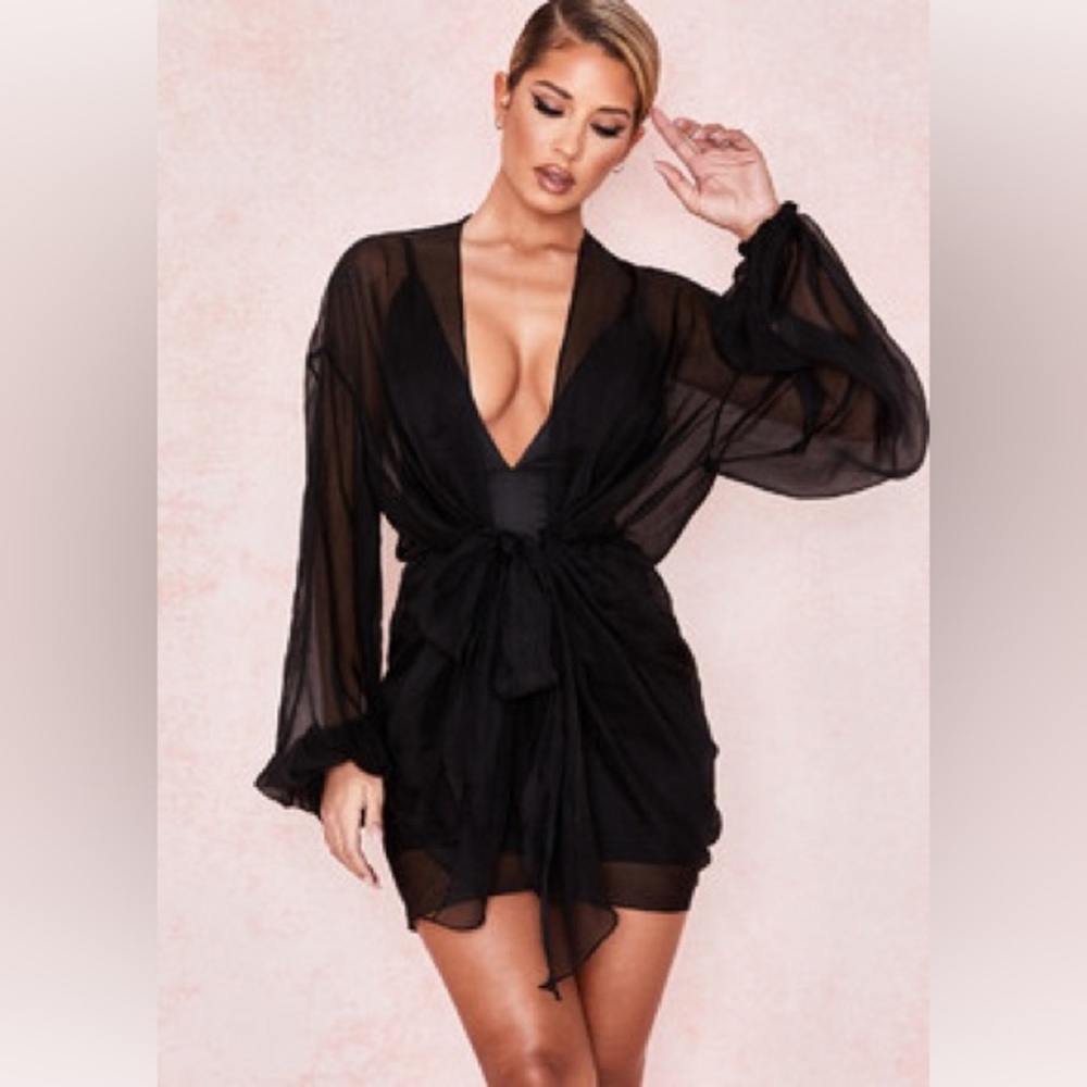 House of CB Nezrin chiffon dress XS